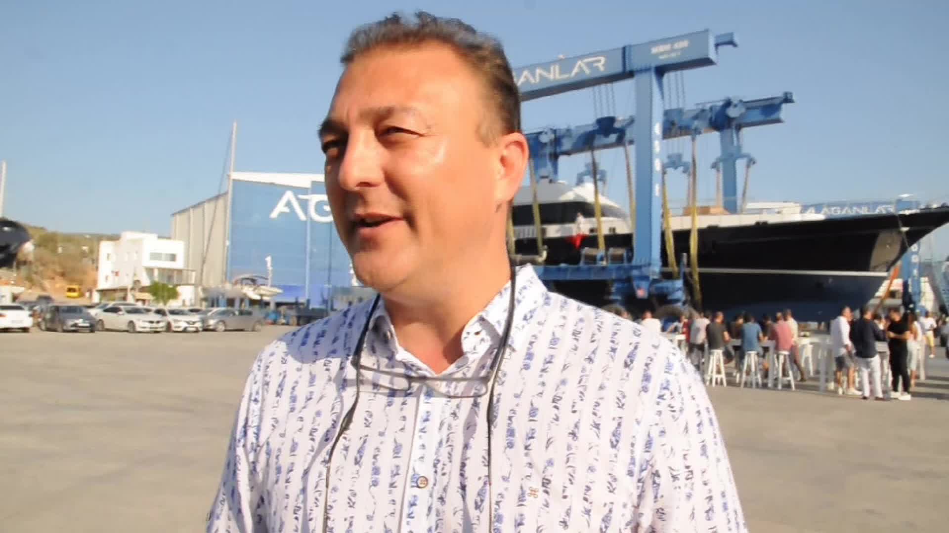 BODRUM’DA 3 MİLYON EUROLUK LÜKS GULET TÖRENLE DENİZE İNDİRİLDİ