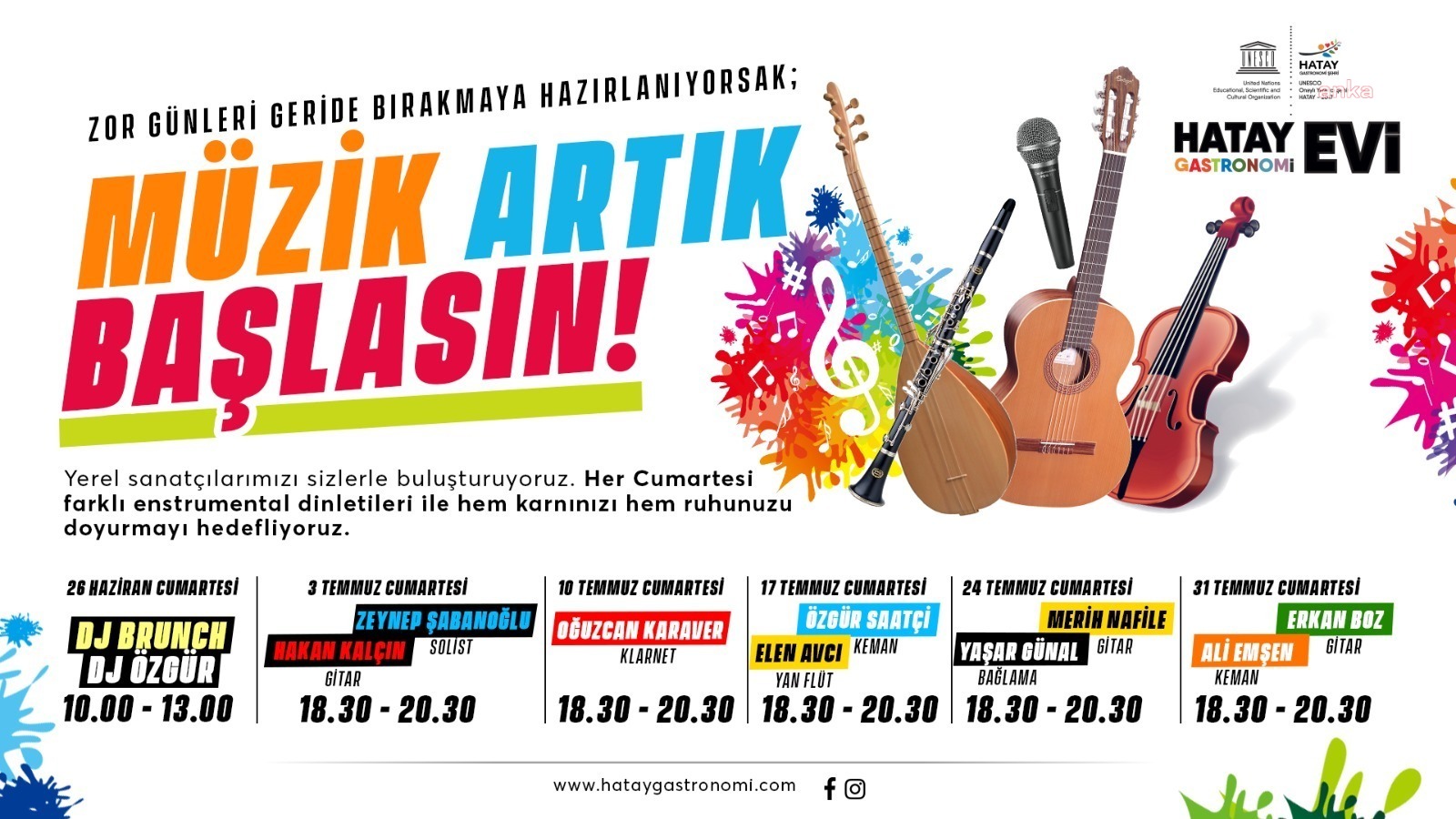 HATAY BÜYÜKŞEHİR BELEDİYESİ'NDEN YEREL SANATÇILARA DESTEK