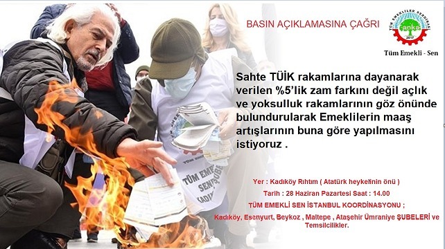 EMEKLİLER KADIKÖY'DE EYLEM YAPMAYA HAZIRLANIYOR