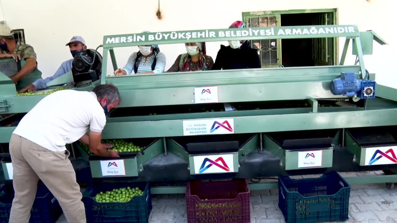 MERSİN BÜYÜKŞEHİR’DEN MUT’A ERİK BOYLAMA MAKİNESİ DESTEĞİ