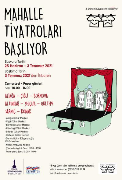İZMİR BÜYÜKŞEHİR'İN “MAHALLE TİYATROLARI” İÇİN KAYITLAR BAŞLADI