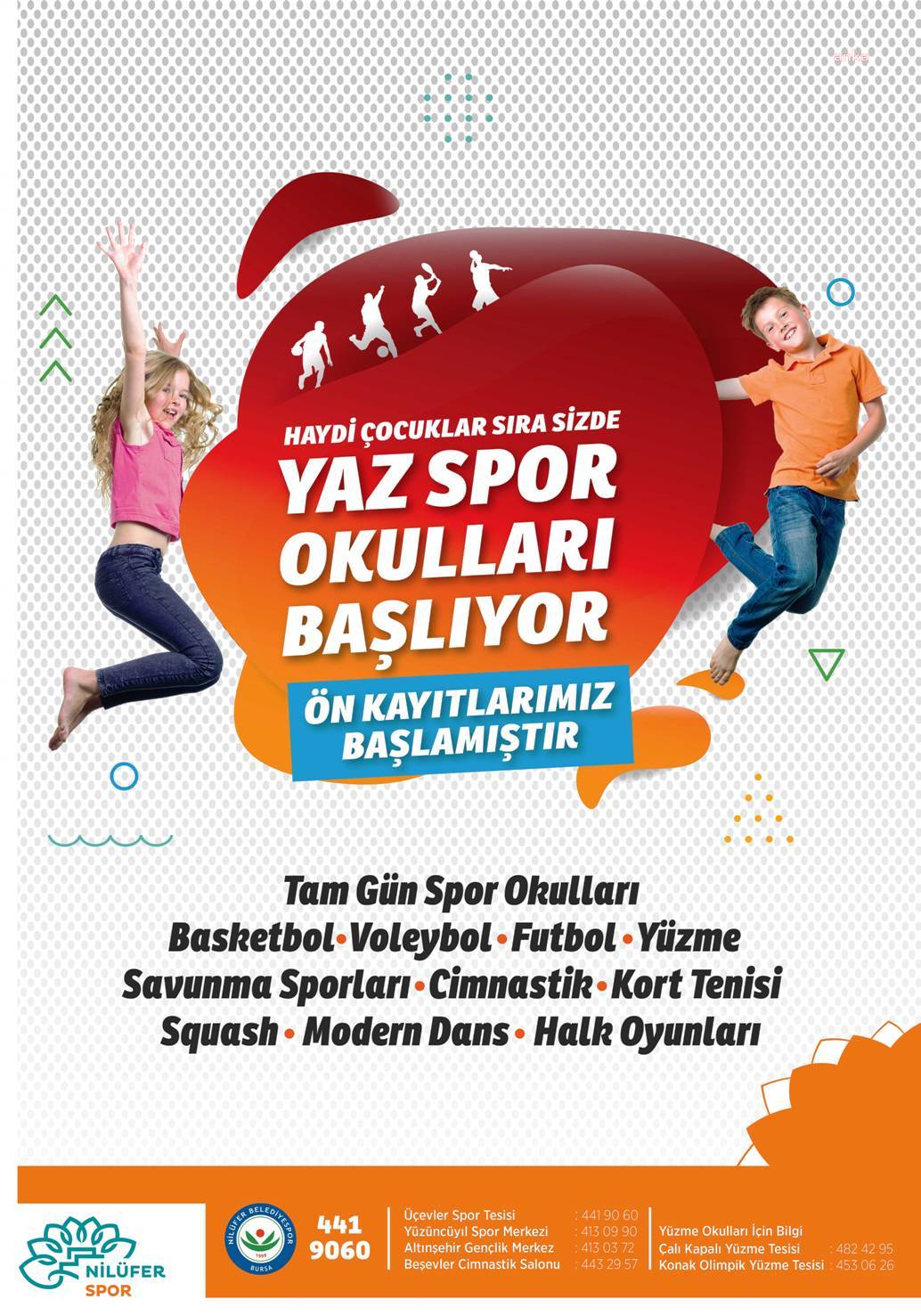 NİLÜFER BELEDİYESİ'NİN YAZ SPOR OKULLARI KAPILARINI AÇTI
