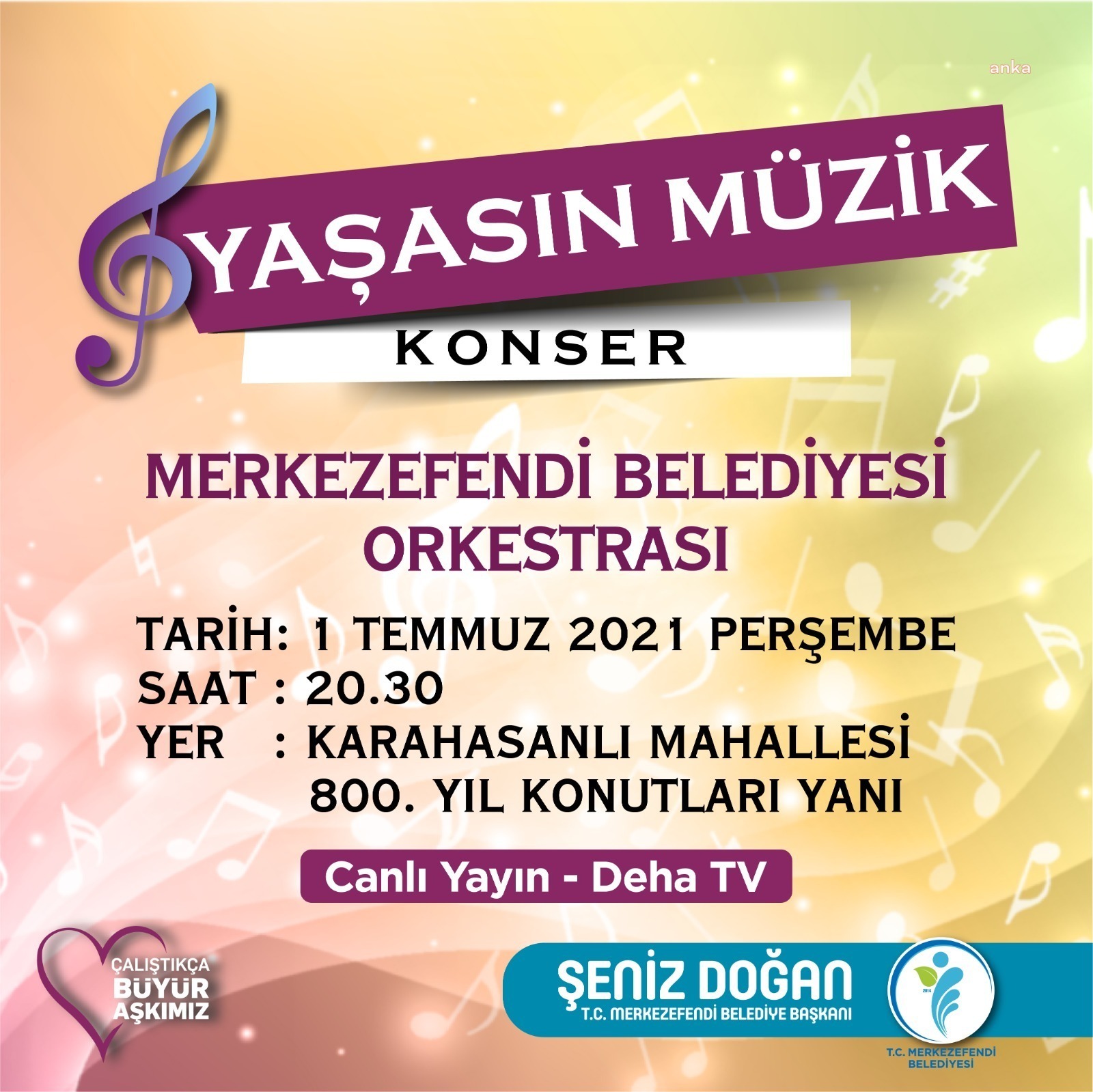 MERKEZEFENDİ BELEDİYE ORKESTRASI’NDAN "YAŞASIN MÜZİK" İSİMLİ KONSER