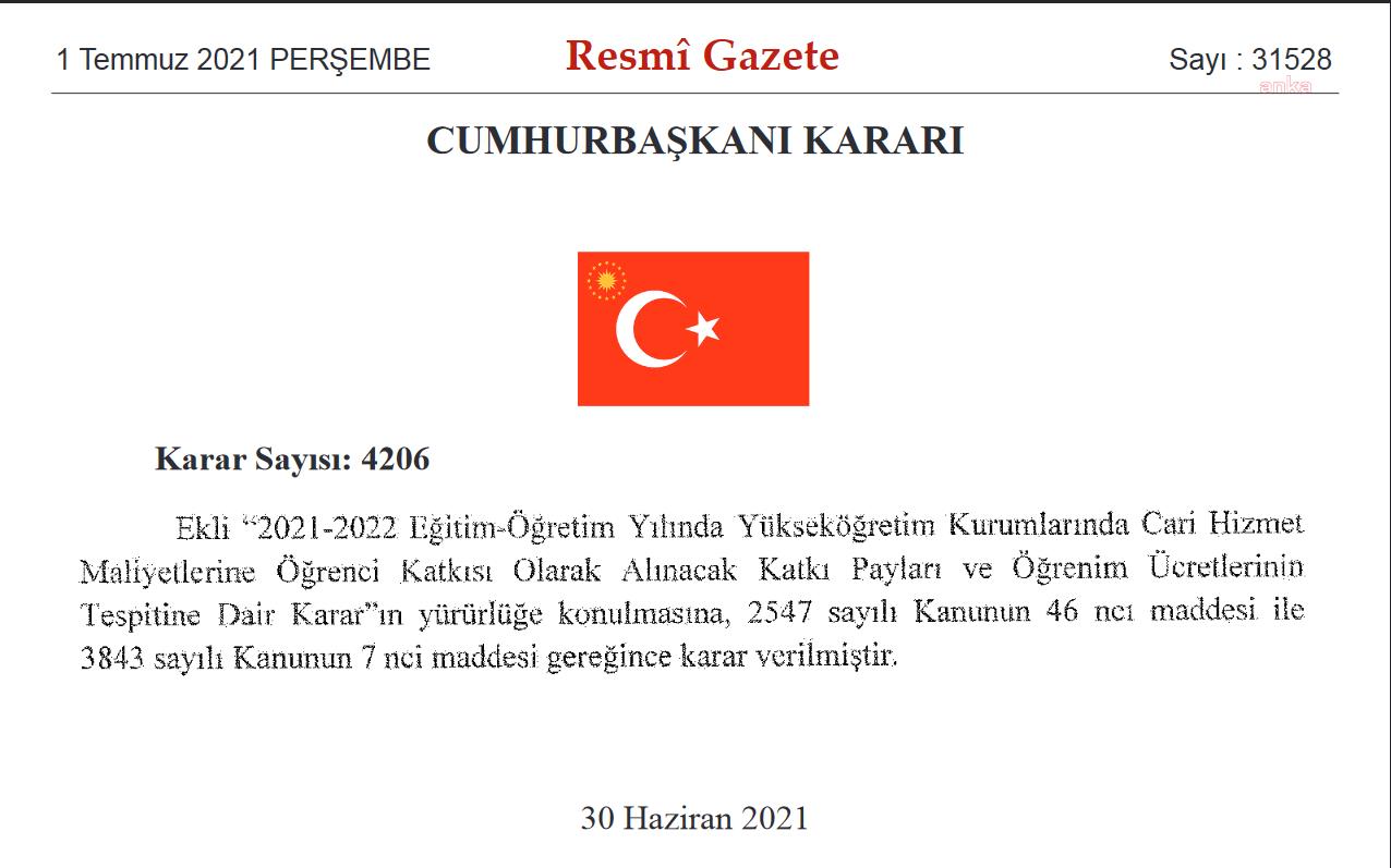 ÖĞRENCİ HARÇLARINA ZAM GELDİ