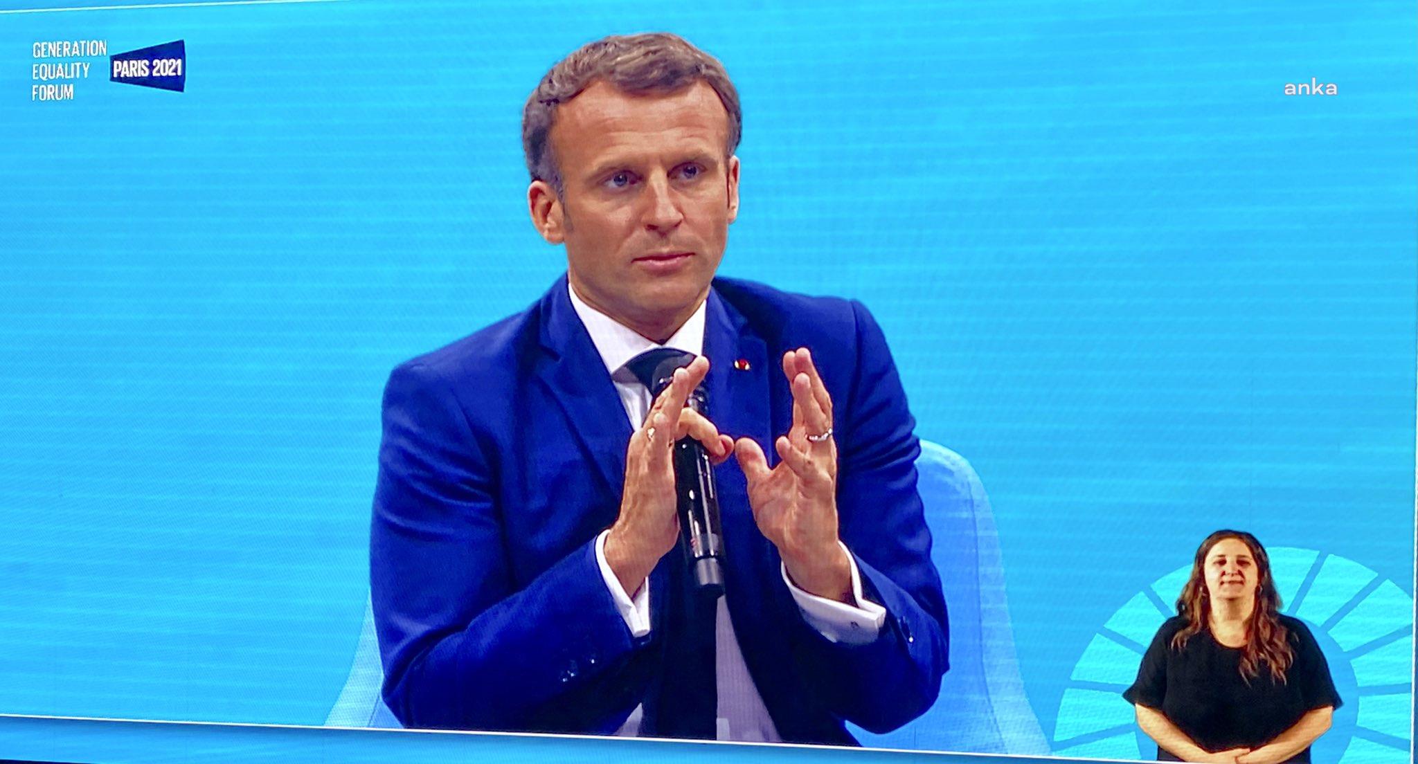FRANSA CUMHURBAŞKANI MACRON: İSTANBUL SÖZLEŞMESİ’NDEN ÇIKIŞI PROTESTO EDEN TÜRK KADINLARININ YANINDAYIZ