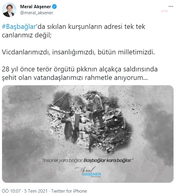 SİYASİLER, BAŞBAĞLAR KATLİAMI'NDA YAŞAMINI YİTİRENLERİ MESAJLA ANDI