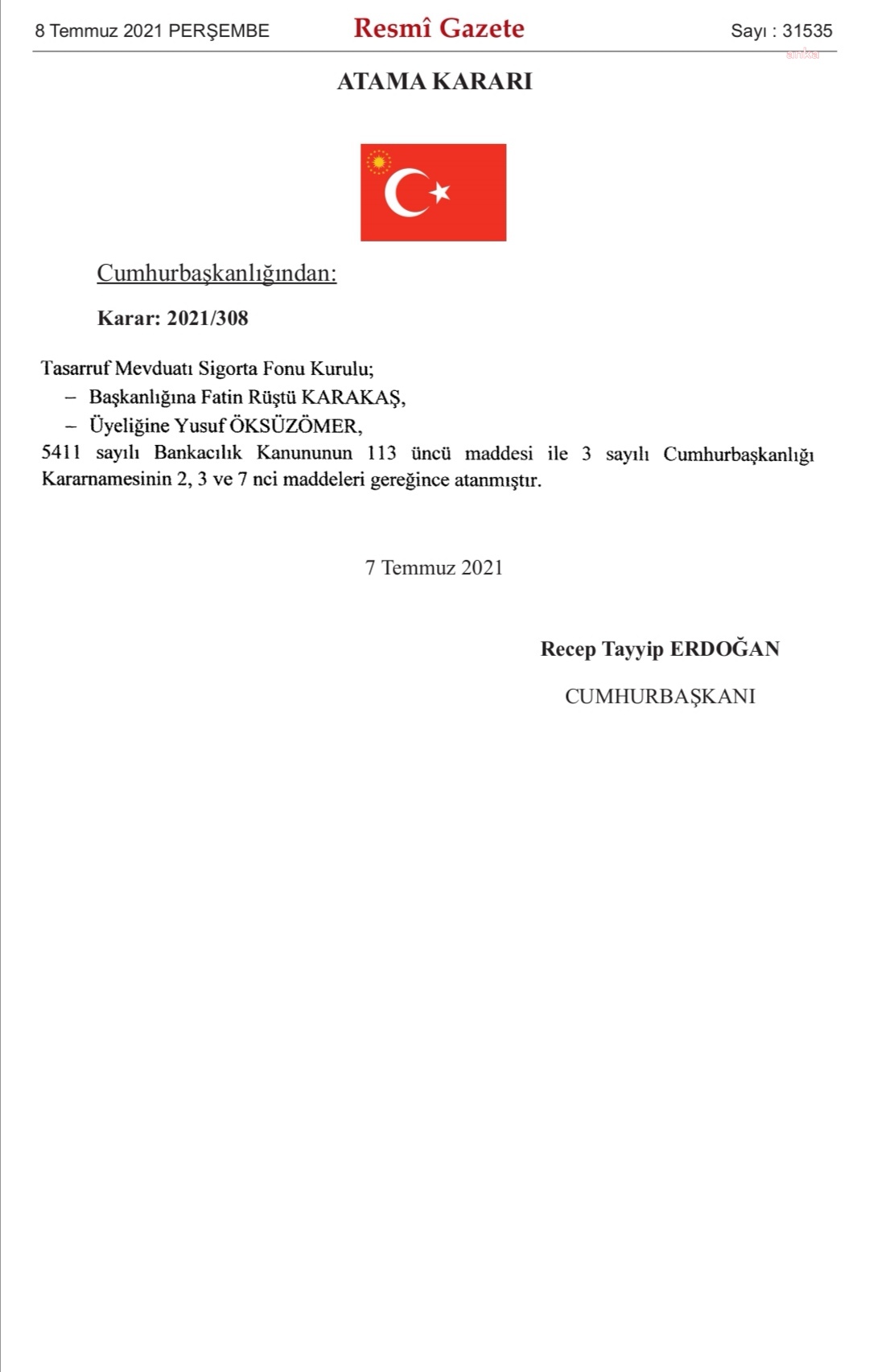 TMSF BAŞKANLIĞI'NA FATİH RÜŞTÜ KARAKAŞ GETİRİLDİ