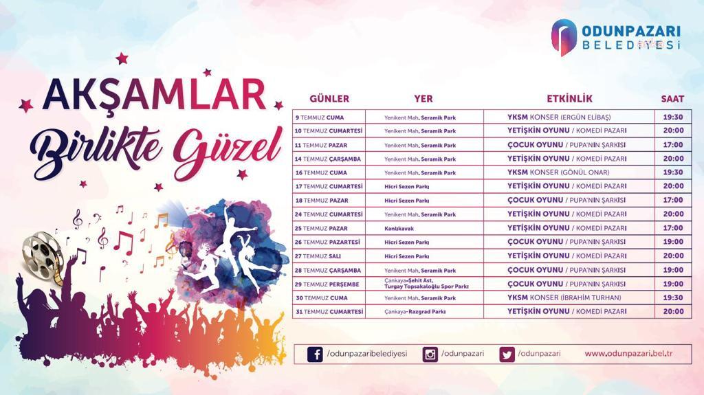 ODUNPAZARI’NDA “AKŞAMLAR BİRLİKTE GÜZEL”LEŞİYOR