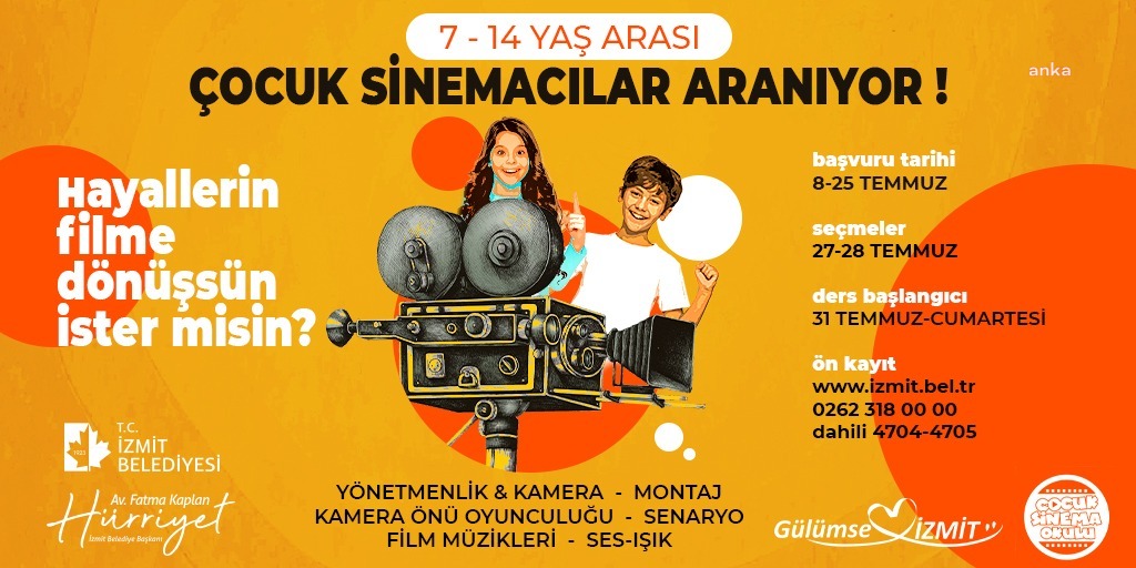 İZMİT BELEDİYESİ ÇOCUKLARA SİNEMANIN KAPILARINI ARALIYOR