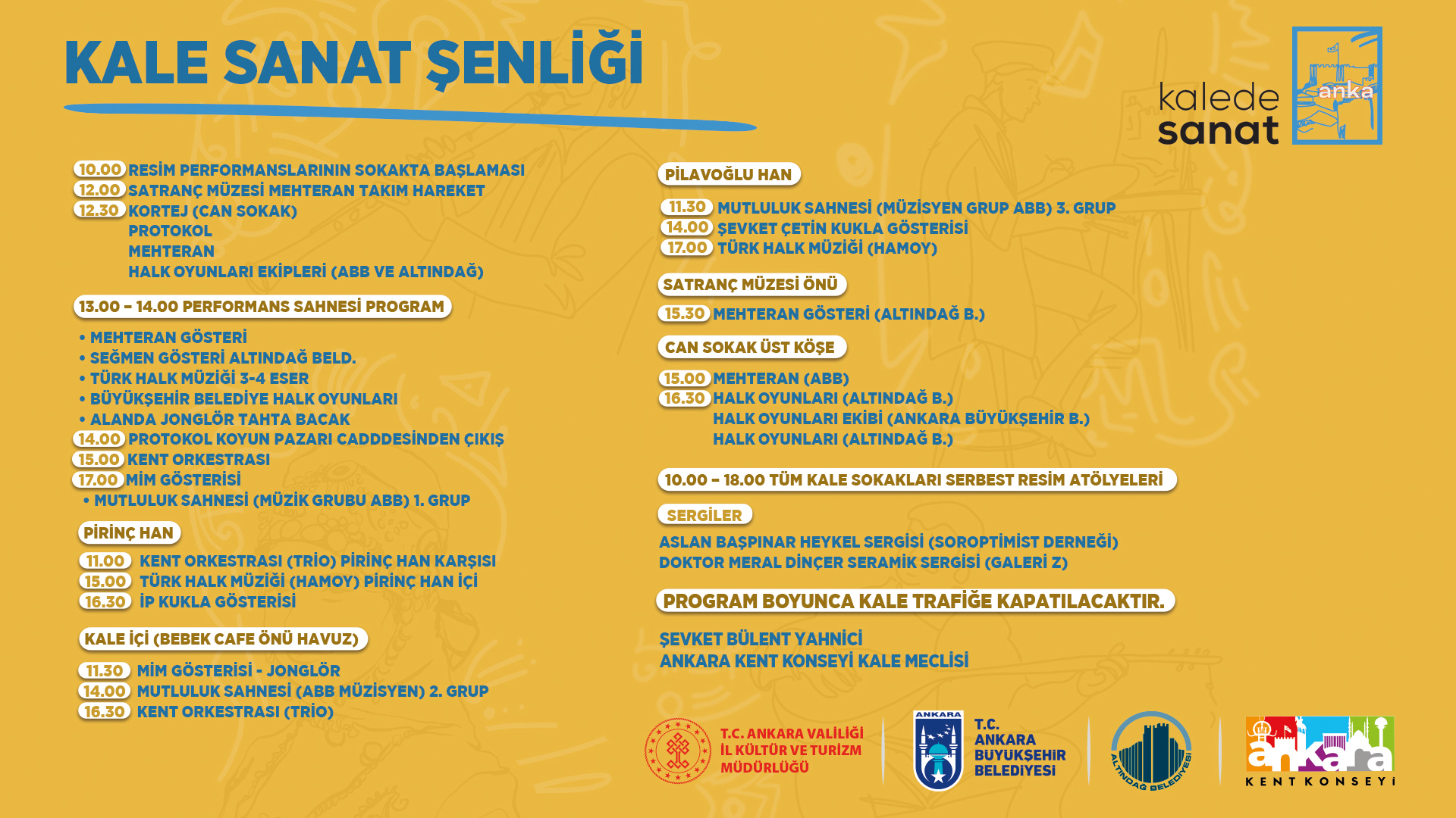 BAŞKENT'TE KALE ESNAFINA DESTEK İÇİN SANAT SOKAĞA TAŞINIYOR,  "KALE SANAT ŞENLİĞİ" BAŞLIYOR