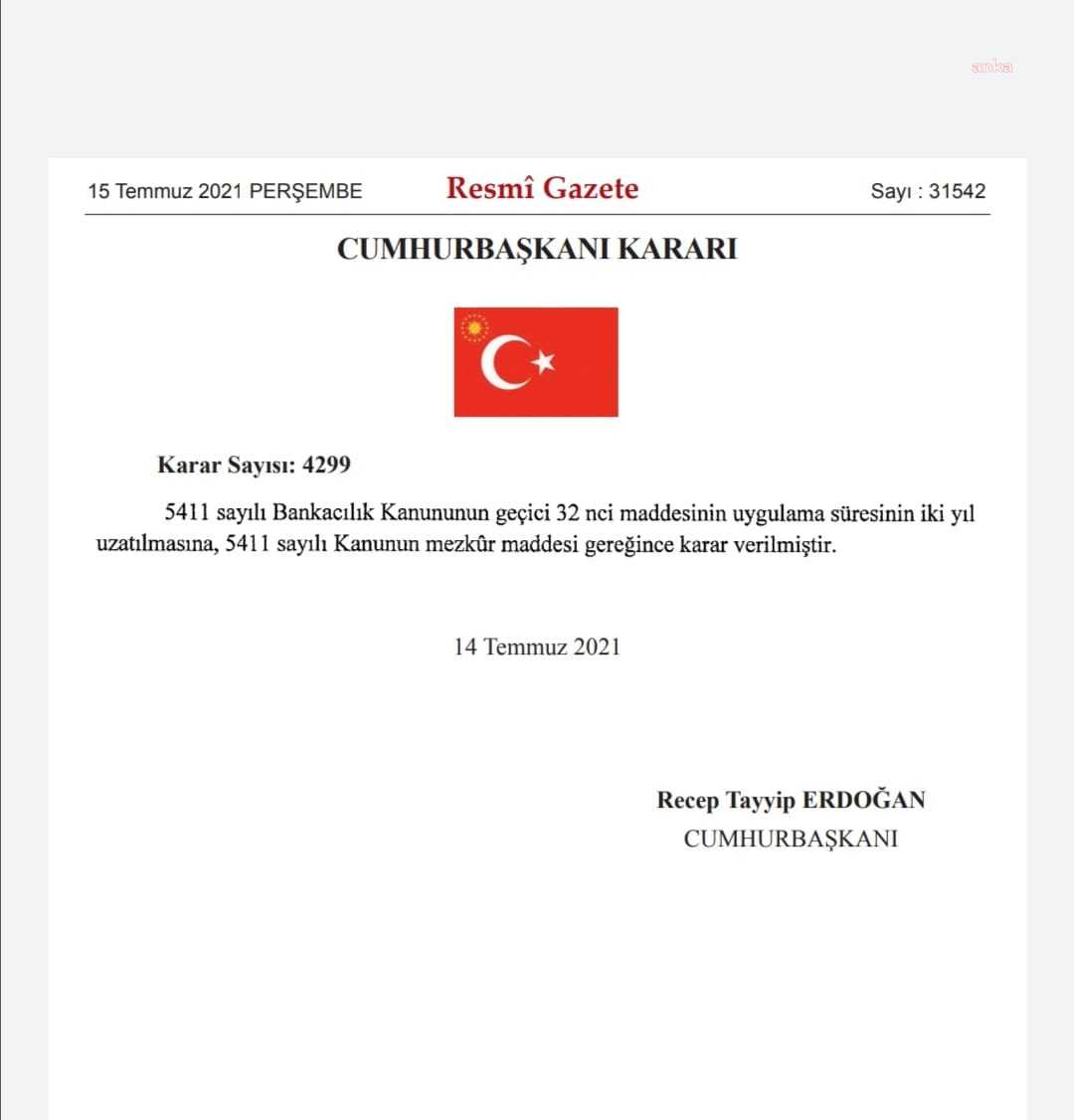 FİNANSAL YENİDEN YAPILANDIRMA SÜRESİ 2 YIL UZATILDI