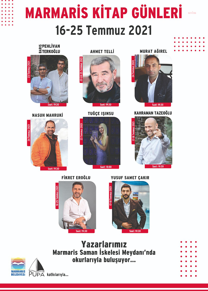 MARMARİS KİTAP GÜNLERİ, BİRÇOK YAZARI OKUYUCUSUYLA BULUŞTURACAK