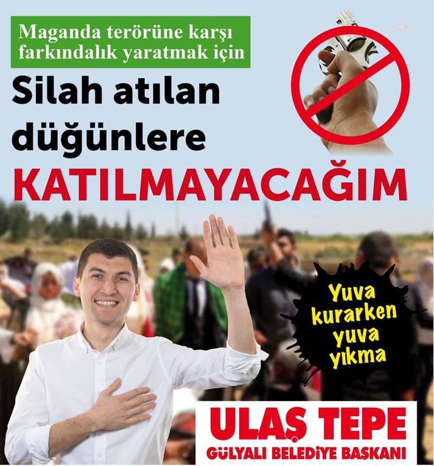 TÜRKİYE’NİN EN GENÇ BELEDİYE BAŞKANI CHP’Lİ ULAŞ TEPE, SİLAH ATILAN DÜĞÜNLERE KATILMIYOR