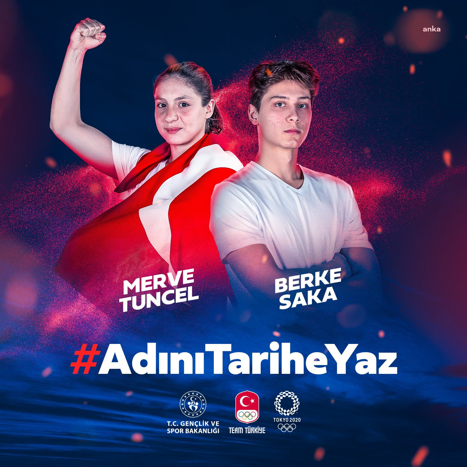 TOKYO OLİMPİYAT OYUNLARI AÇILIŞ SEREMONİSİNDE TÜRK BAYRAĞINI MİLLİ YÜZÜCÜLER MERVE TUNCEL VE BERKE SAKA TAŞIYACAK