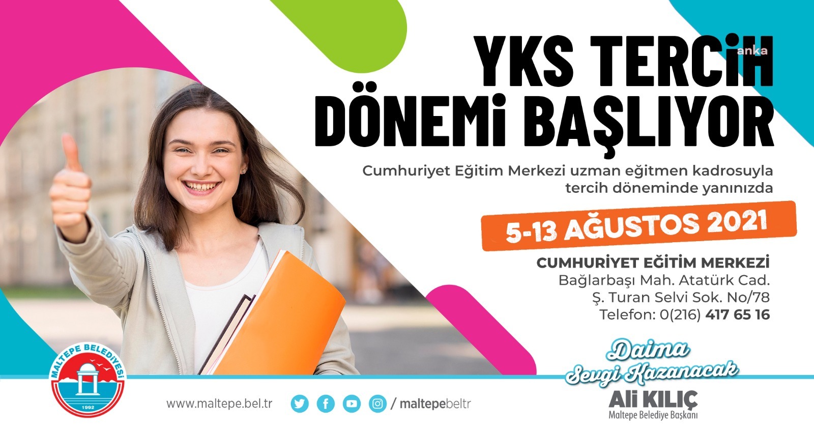 MALTEPE BELEDİYESİ’NDEN ÜNİVERSİTE ADAYLARINA ÜCRETSİZ REHBERLİK HİZMETİ