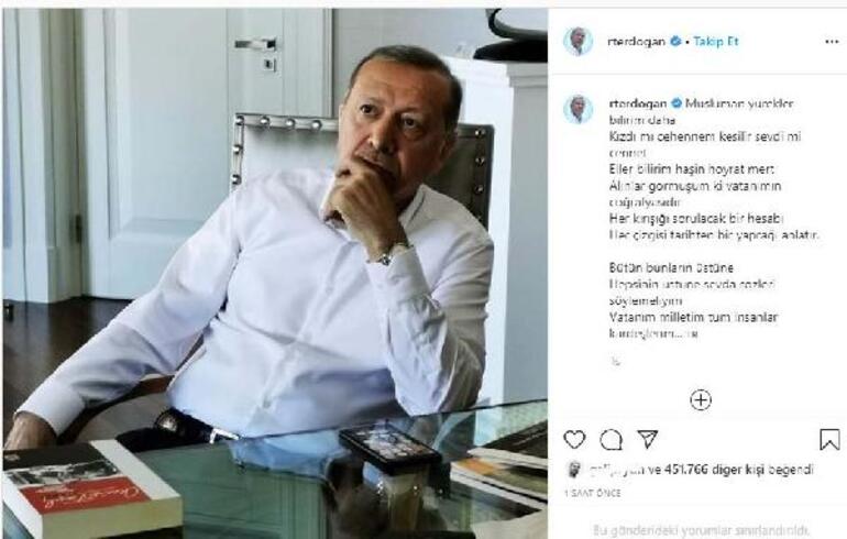 CUMHURBAŞKANI ERDOĞAN'DAN ŞİİR PAYLAŞIMI