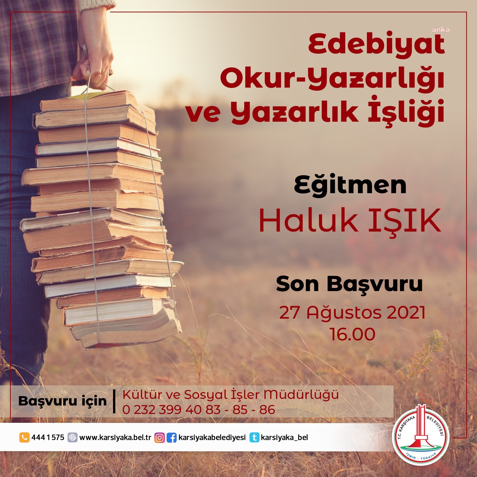 KARŞIYAKA BELEDİYESİ 'YAZARLIK İŞLİĞİ' KURACAK