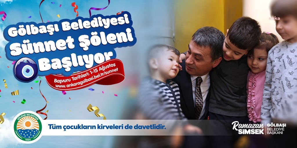 GÖLBAŞI BELEDİYESİ SÜNNET ŞÖLENİ İÇİN KAYITLAR BAŞLADI