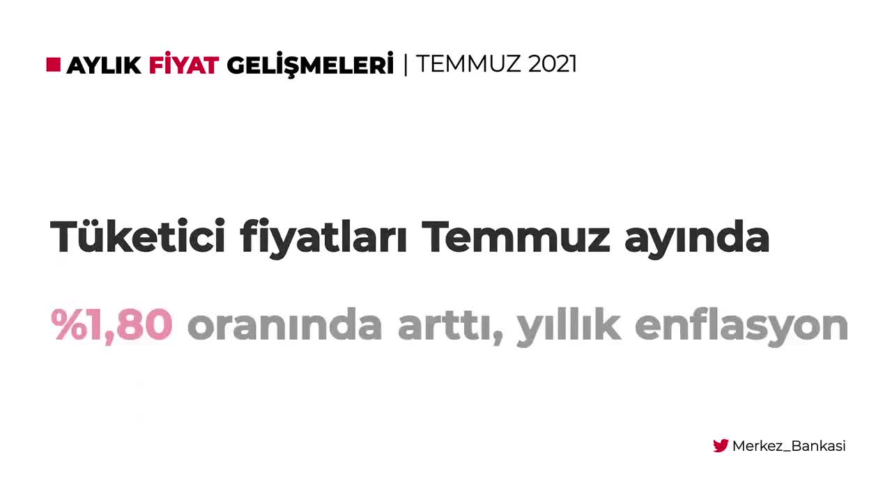 MERKEZ BANKASI ENFLASYONDA GIDAYI İŞARET ETTİ