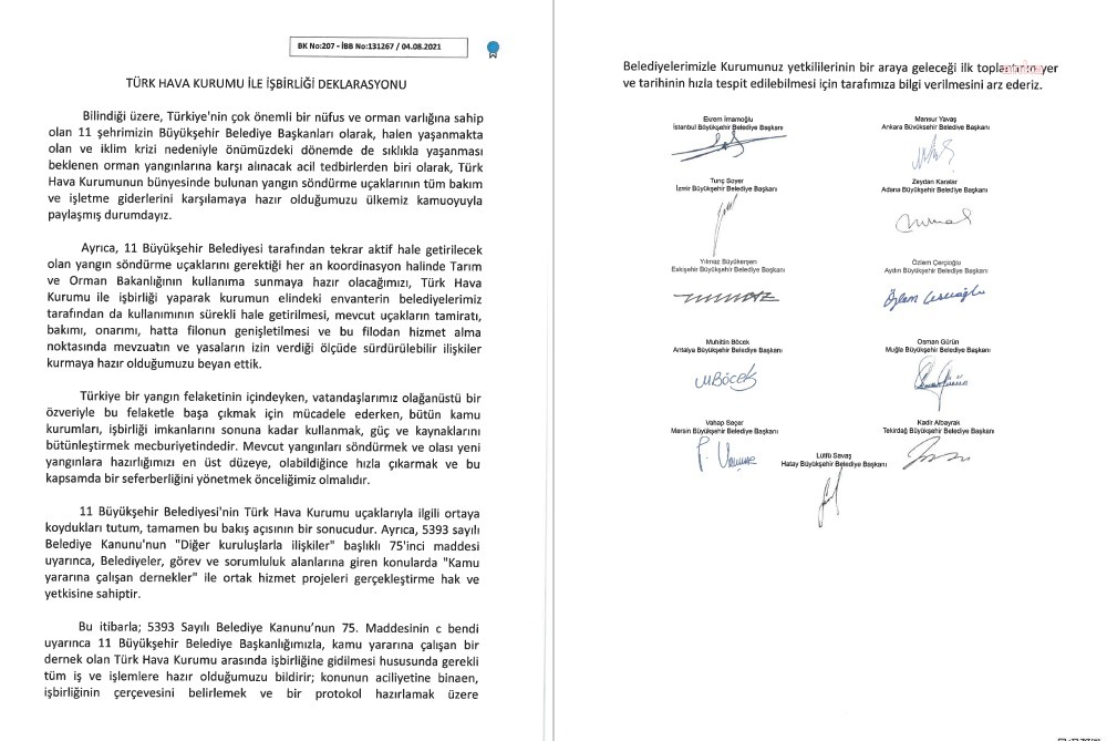 CHP'Lİ 11 BÜYÜKŞEHİR BELEDİYE BAŞKANI, THK’YA İŞ BİRLİĞİ BAŞVURUSU YAPTI
