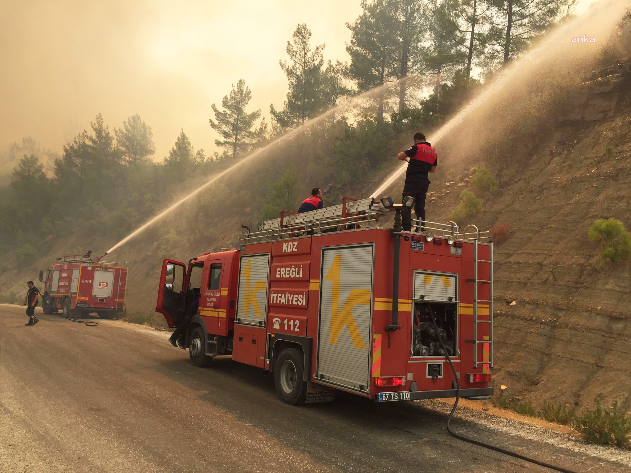 KDZ. EREĞLİ İTFAİYE EKİBİ, MANAVGAT’TAKİ SÖNDÜRME ÇALIŞMALARINA DESTEK VERİYOR
