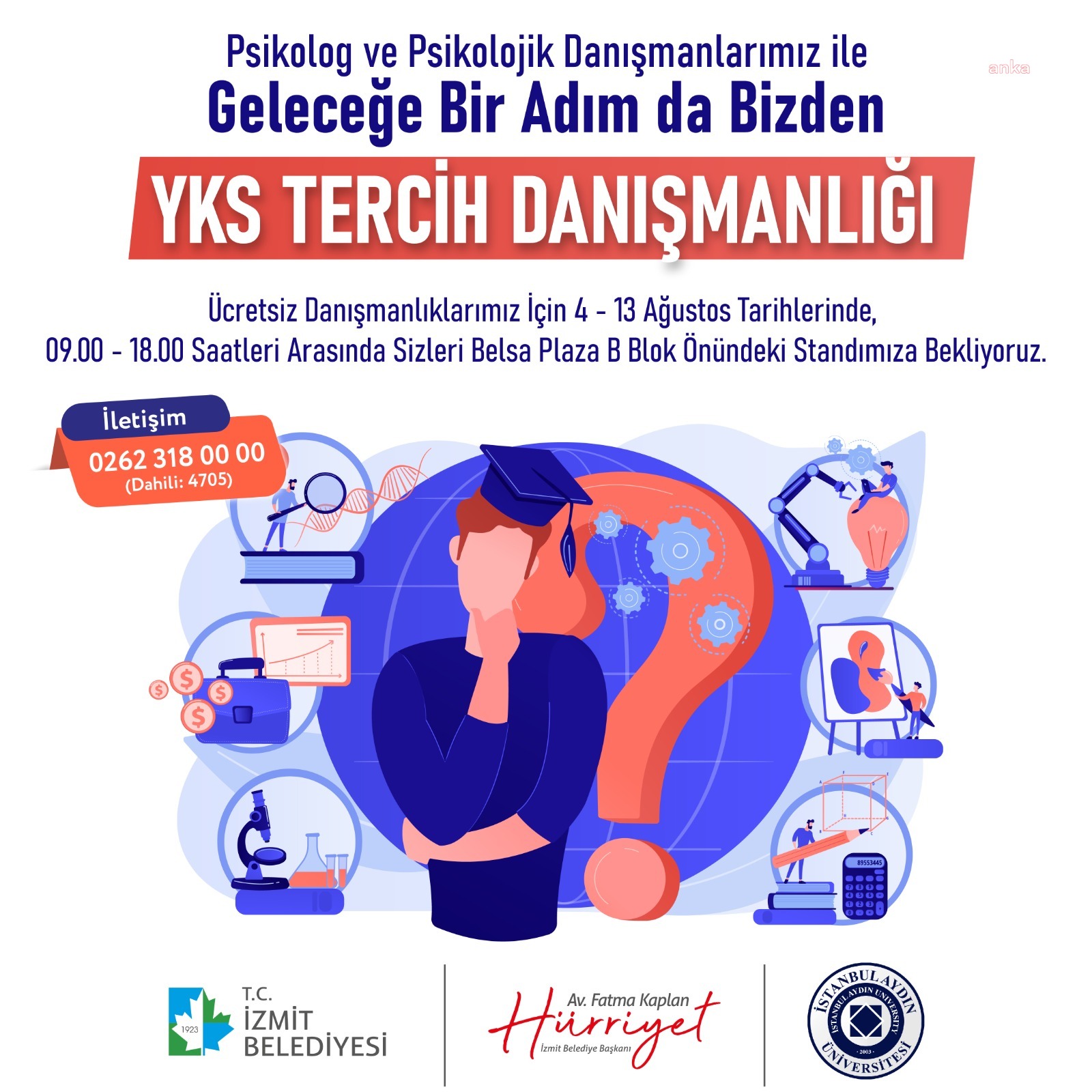 İZMİT BELEDİYESİNDEN ÜNİVERSİTE ADAYLARINA TERCİH DESTEĞİ