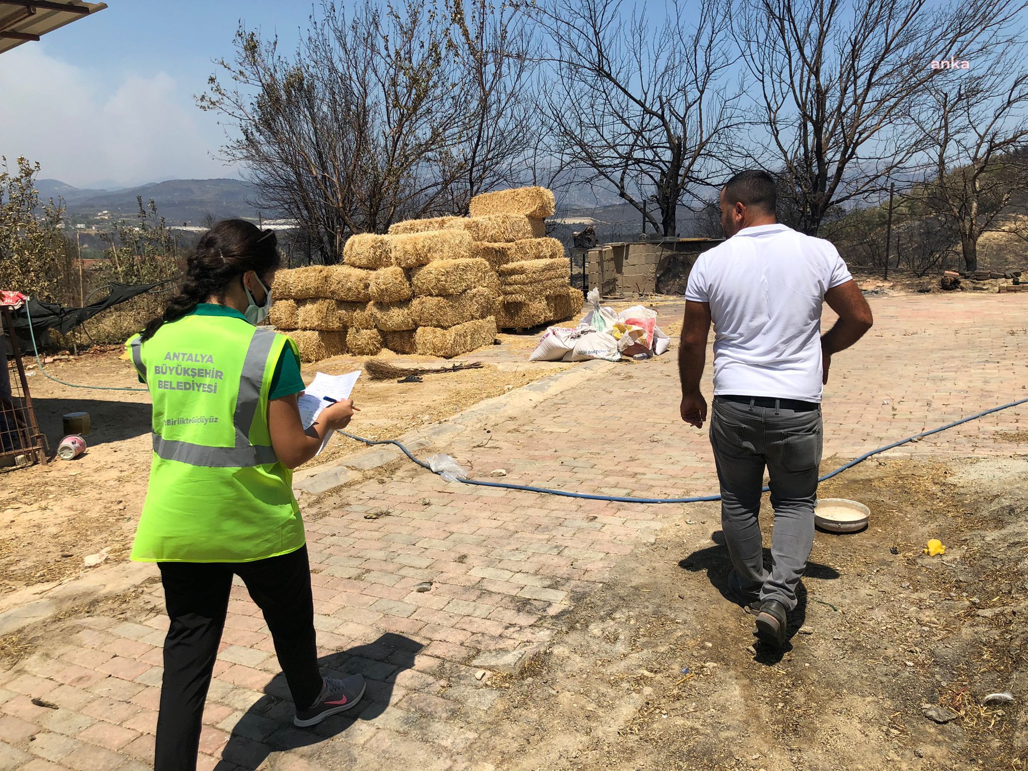 ANTALYA BÜYÜKŞEHİR BELEDİYESİNİN YANGIN BÖLGESİNDEKİ ÇALIŞMALARI SÜRÜYOR