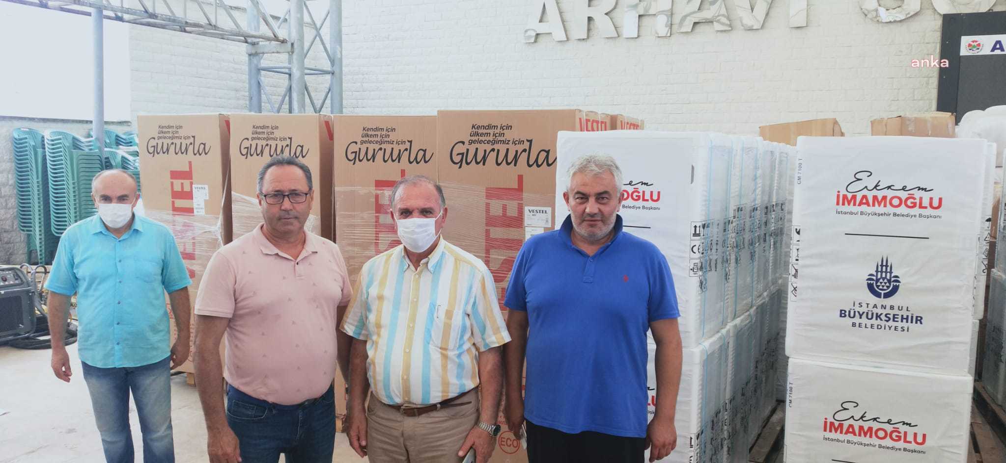KUŞADASI’NDAN ÇIKAN YARDIM KAMYONU ARHAVİ’YE ULAŞTI