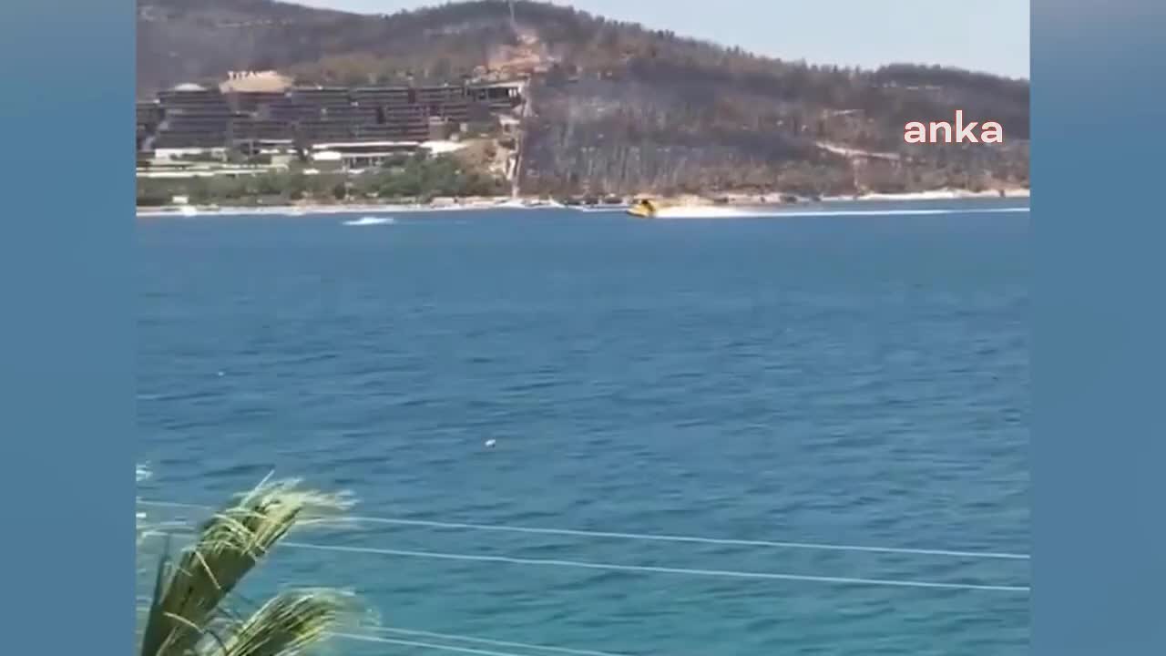 BODRUM'DA, YANGIN SÖNDÜRME UÇAĞININ JET SKI İLE ÖNÜNE GEÇİLMESİ HAKKINDA SORUŞTURMA BAŞLATILDI