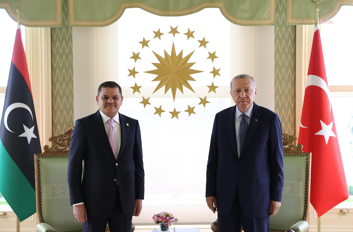 CUMHURBAŞKANI ERDOĞAN, LİBYA BAŞBAKANI DİBEYBE'Yİ KABUL ETTİ