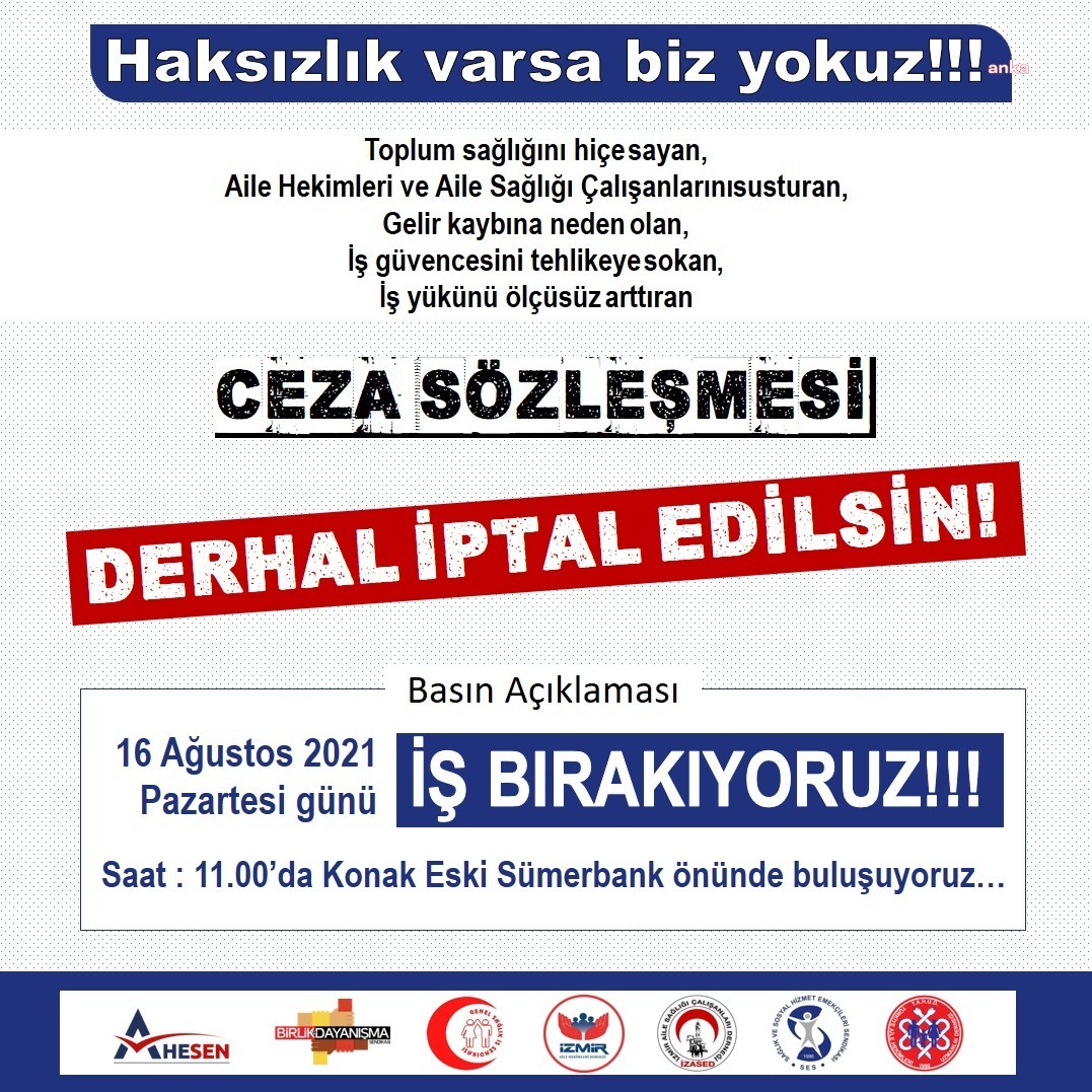 SAĞLIK ÇALIŞANLARI İZMİR'DE İŞ BIRAKIYOR