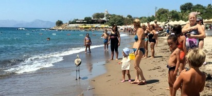 BODRUM’DA PLAJA İNEN YAVRU FLAMİNGO ŞAŞKINLIK YARATTI