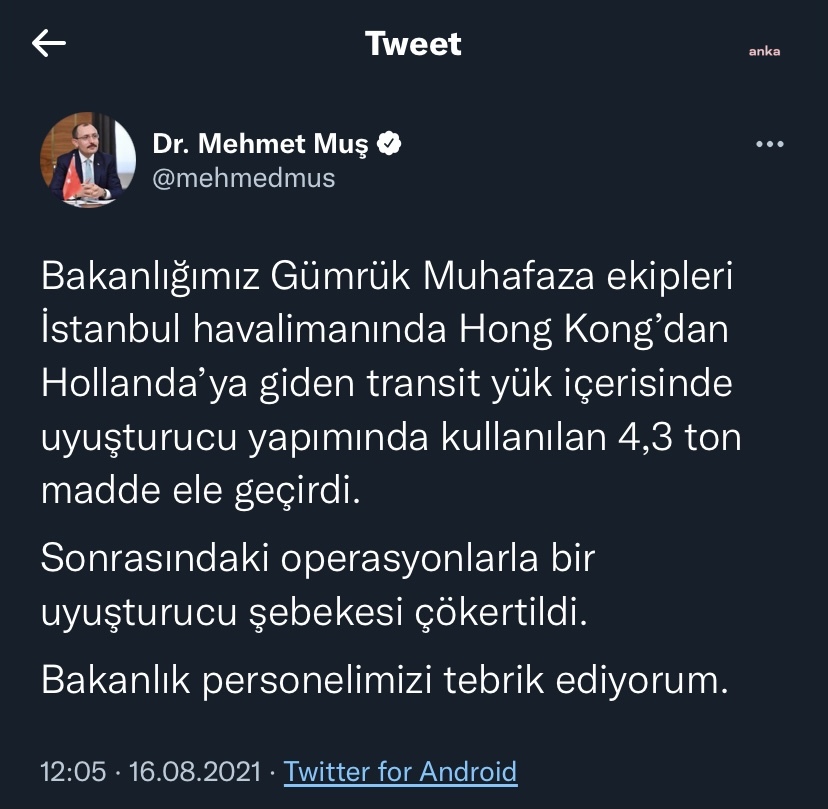 İSTANBUL HAVALİMANI’NDA 4,3 TON UYUŞTURUCU YAPIMINDA KULLANILAN KİMYASAL ELE GEÇİRİLDİ