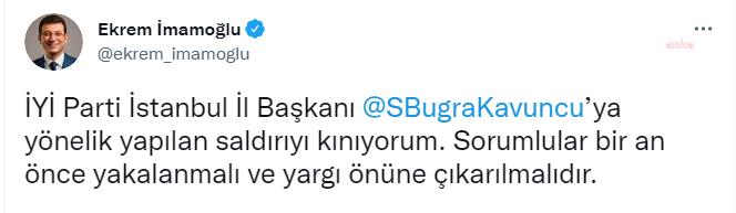 MUHALEFET, İYİ PARTİLİ KAVUNCU'YA YÖNELİK YUMRUKLU SALDIRIYI KINADI