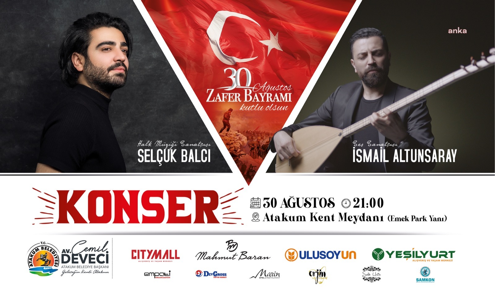 ZAFER COŞKUSU ATAKUM’DA YAŞANACAK