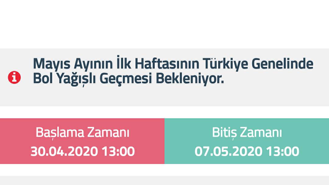METEOROLOJİ UYARDI: " MAYIS'IN İLK HAFTASI TÜM TÜRKİYE'DE BOL YAĞIŞLI GEÇECEK!"