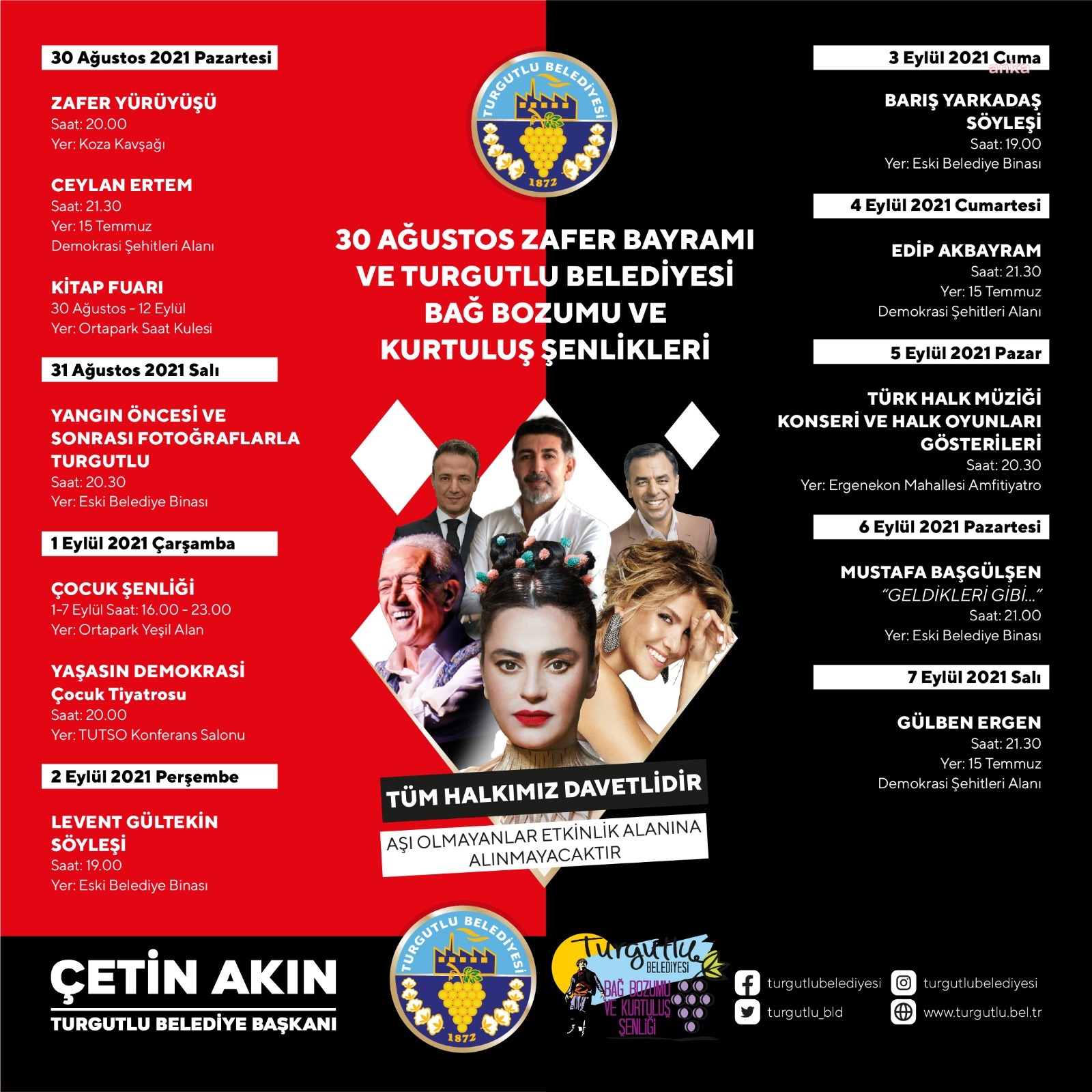 TURGUTLU'DA BAĞ BOZUMU VE KURTULUŞ ŞENLİKLERİ BAŞLIYOR