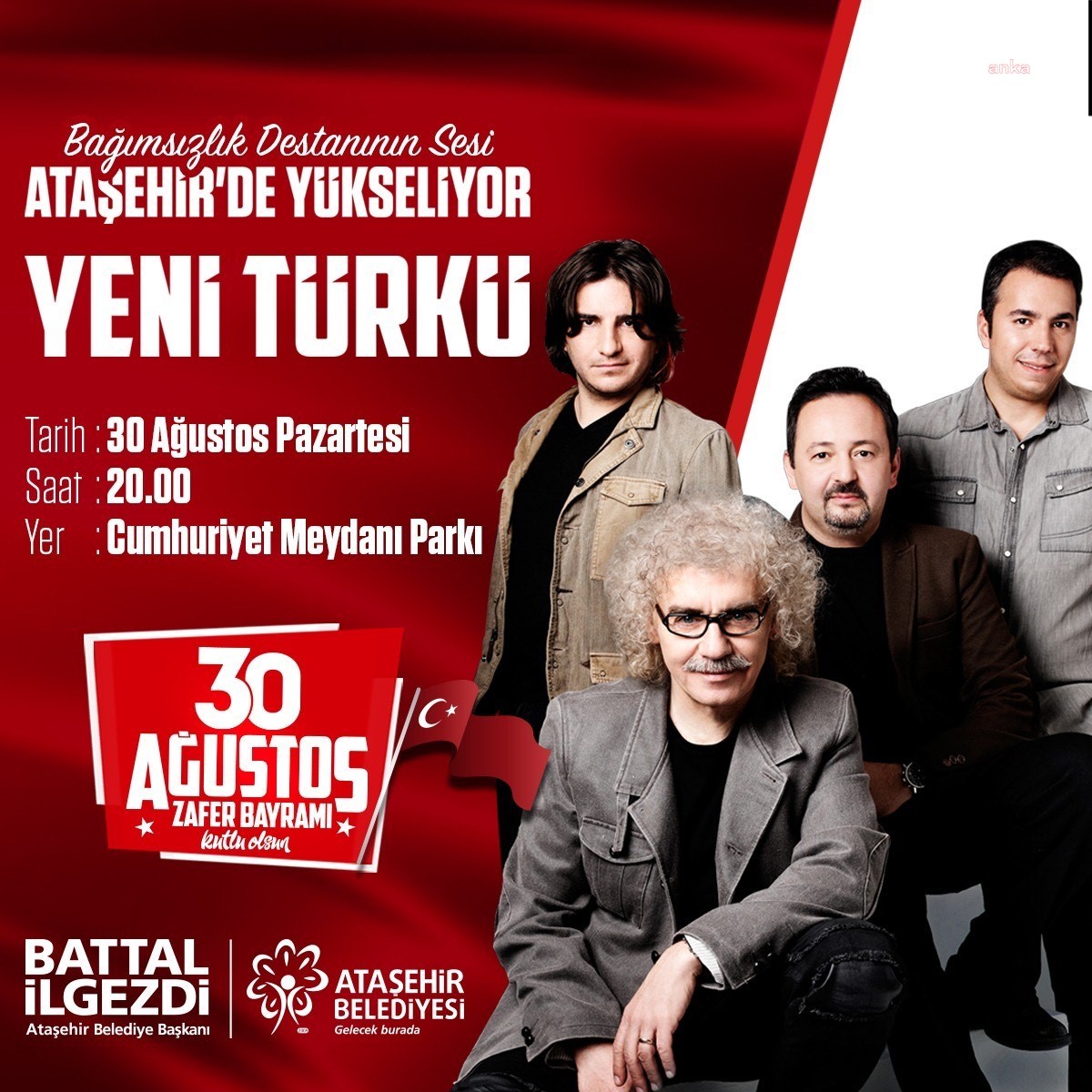 ATAŞEHİR’DE 30 AĞUSTOS ZAFER BAYRAMI COŞKUSU