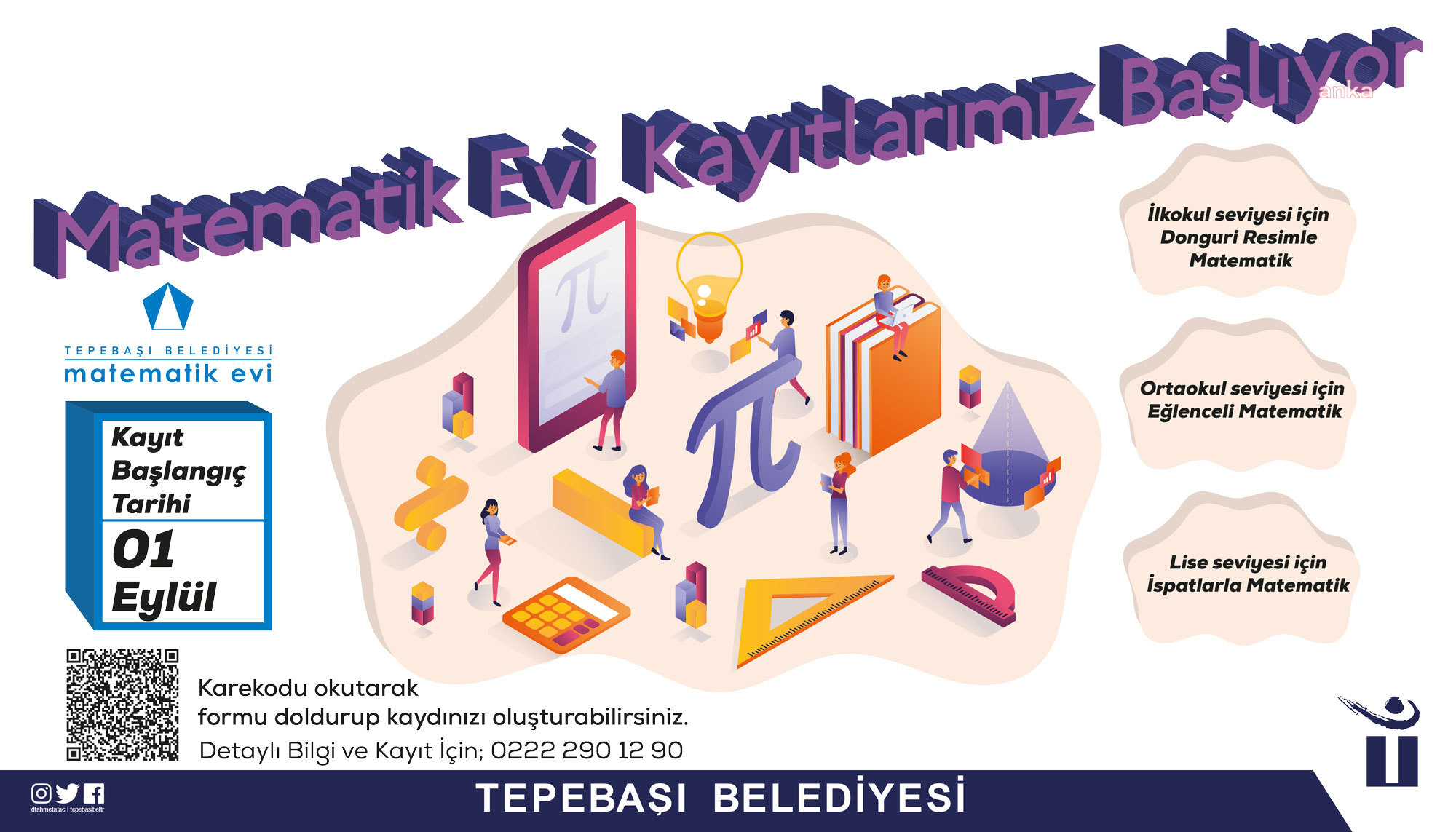 TEPEBAŞI BELEDİYESİ'NİN MATEMATİK EVİ’NDE YENİ DÖNEM KAYITLARI, 1 EYLÜL’DE BAŞLIYOR