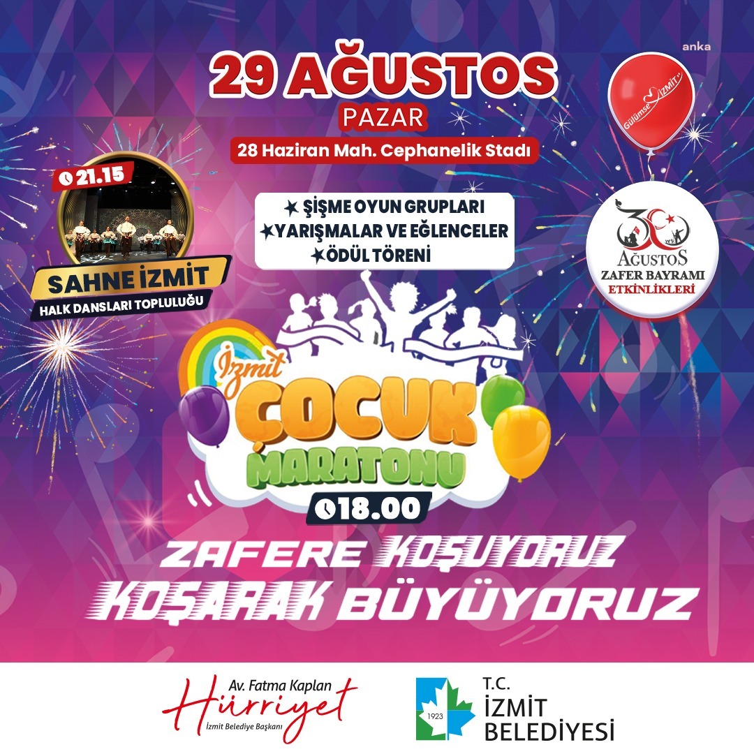 İZMİTLİ ÇOCUKLAR, "ÇOCUK MARATONU" İLE ZAFER’E KOŞACAK
