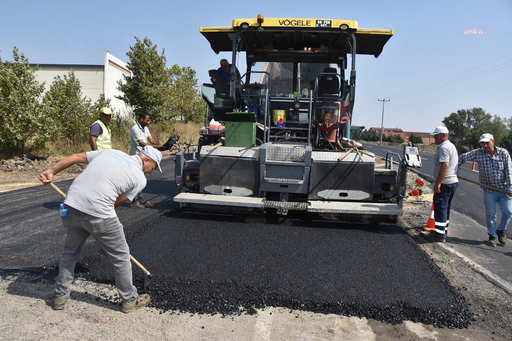 TEKİRDAĞ BÜYÜKŞEHİR BELEDİYESİ, YOL YAPIM ÇALIŞMLARINI SÜRDÜRÜYOR