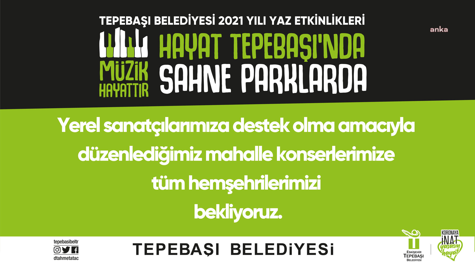 TEPEBAŞI BELEDİYESİ'NDEN YEREL SANATÇILARA DESTEK KONSERLERİ