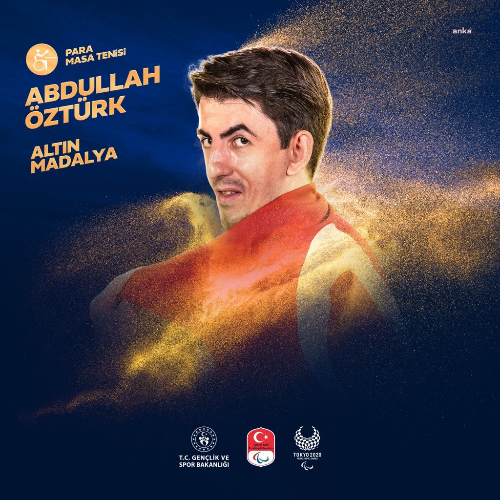 2020 TOKYO PARALİMPİK OYUNLARINDA İLK ALTIN MADALYA, MASA TENİSÇİSİ ABDULLAH ÖZTÜRK'E