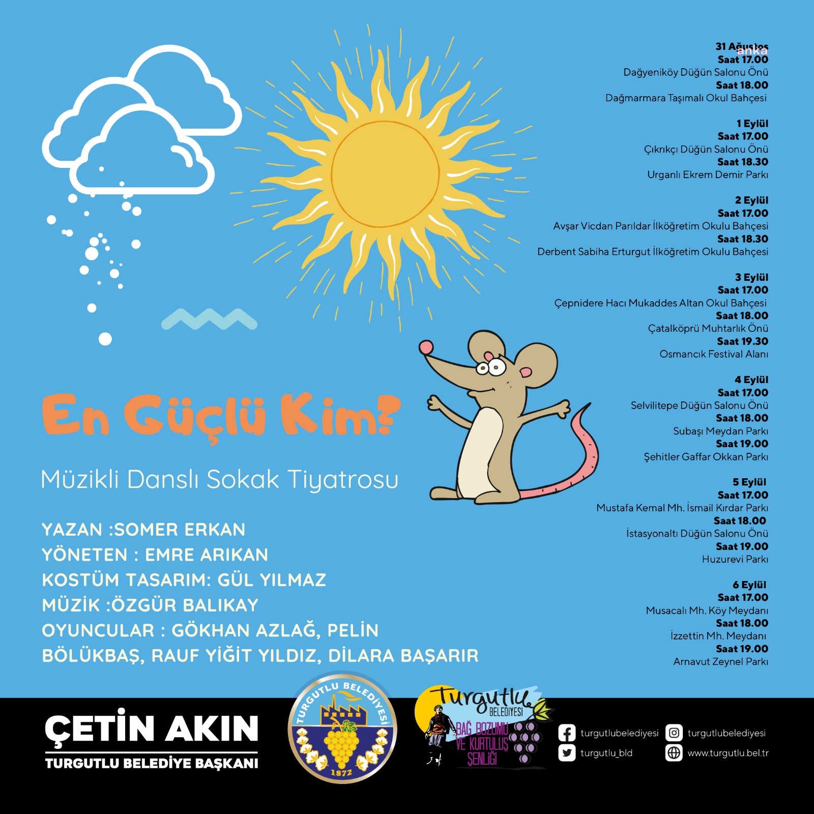 Turgutlu Belediyesi'nden çocuklara özel sokak tiyatrosu