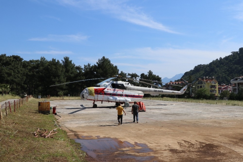 MUĞLA'DA YANGIN HELİKOPTERLERİ,GÖREVE BAŞLADI