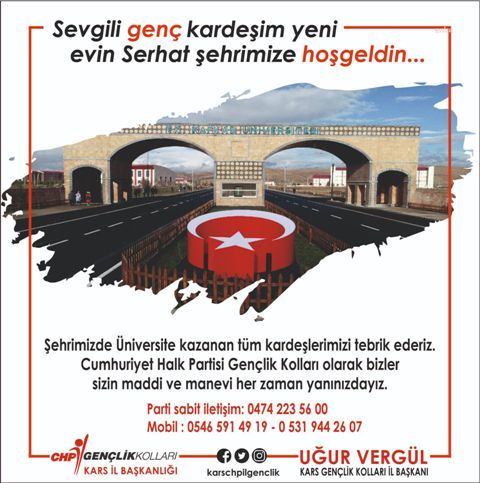 KARS’TA CHP’Lİ GENÇLERDEN ÜNİVERSİTE ÖĞRENCİLERİNE DESTEK