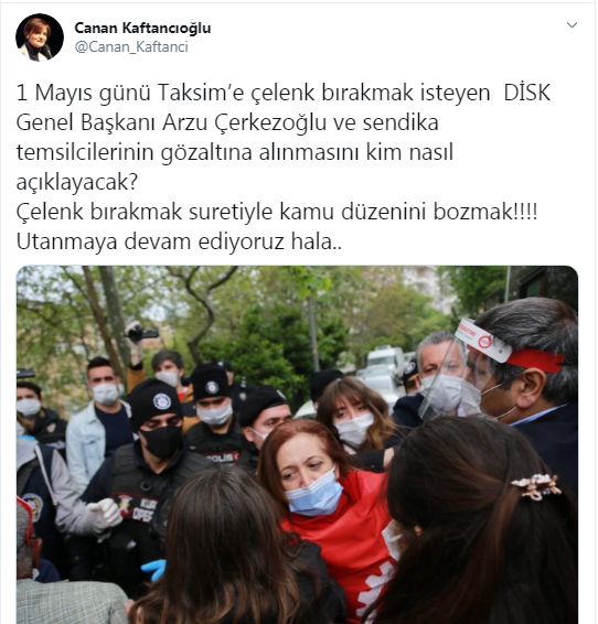 KAFTANCIOĞLU’DAN DİSK BAŞKANININ GÖZALTINA ALINMASINA TEPKİ: HALA UTANMAYA DEVAM EDİYORUZ