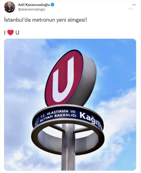 İBB'DEN BAKAN KARAİSMAİLOĞLU'NA YANIT: "İSTANBUL'DA METRONUN SİMGESİ 1992'DEN BERİ 'M'DİR"
