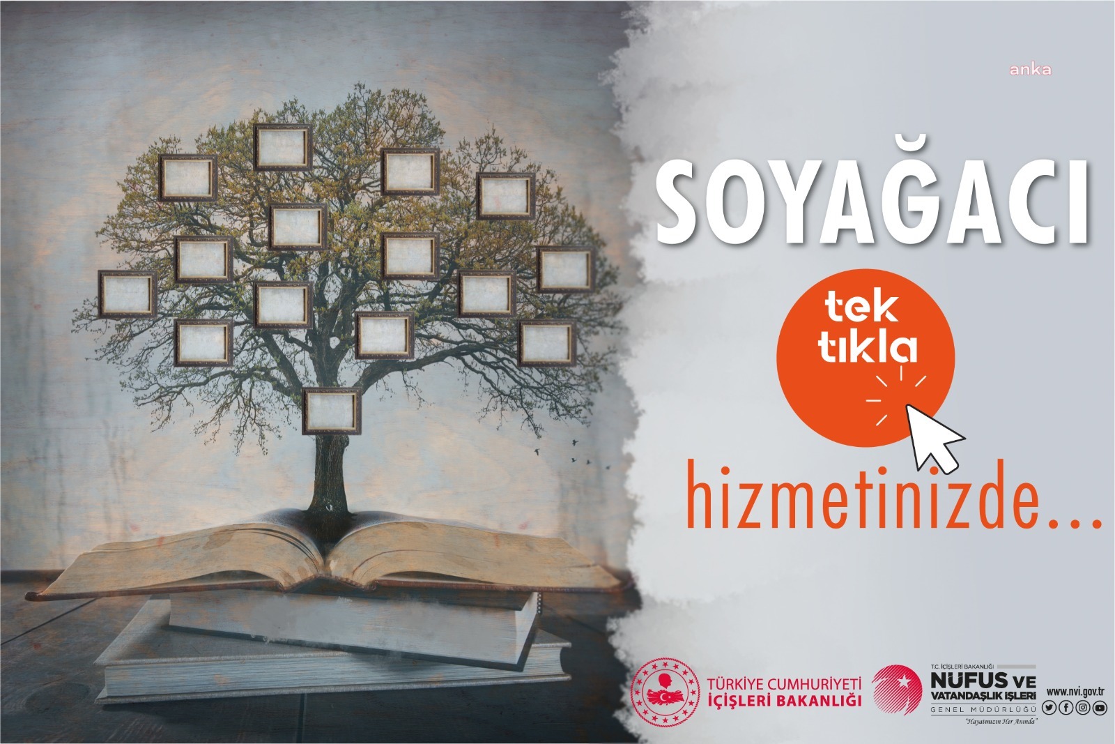 İÇİŞLERİ BAKANLIĞI: VATANDAŞLAR ARTIK NÜFUS MÜDÜRLÜKLERİNE GİTMEDEN SOYAĞAÇLARINI TASARLAYABİLECEK