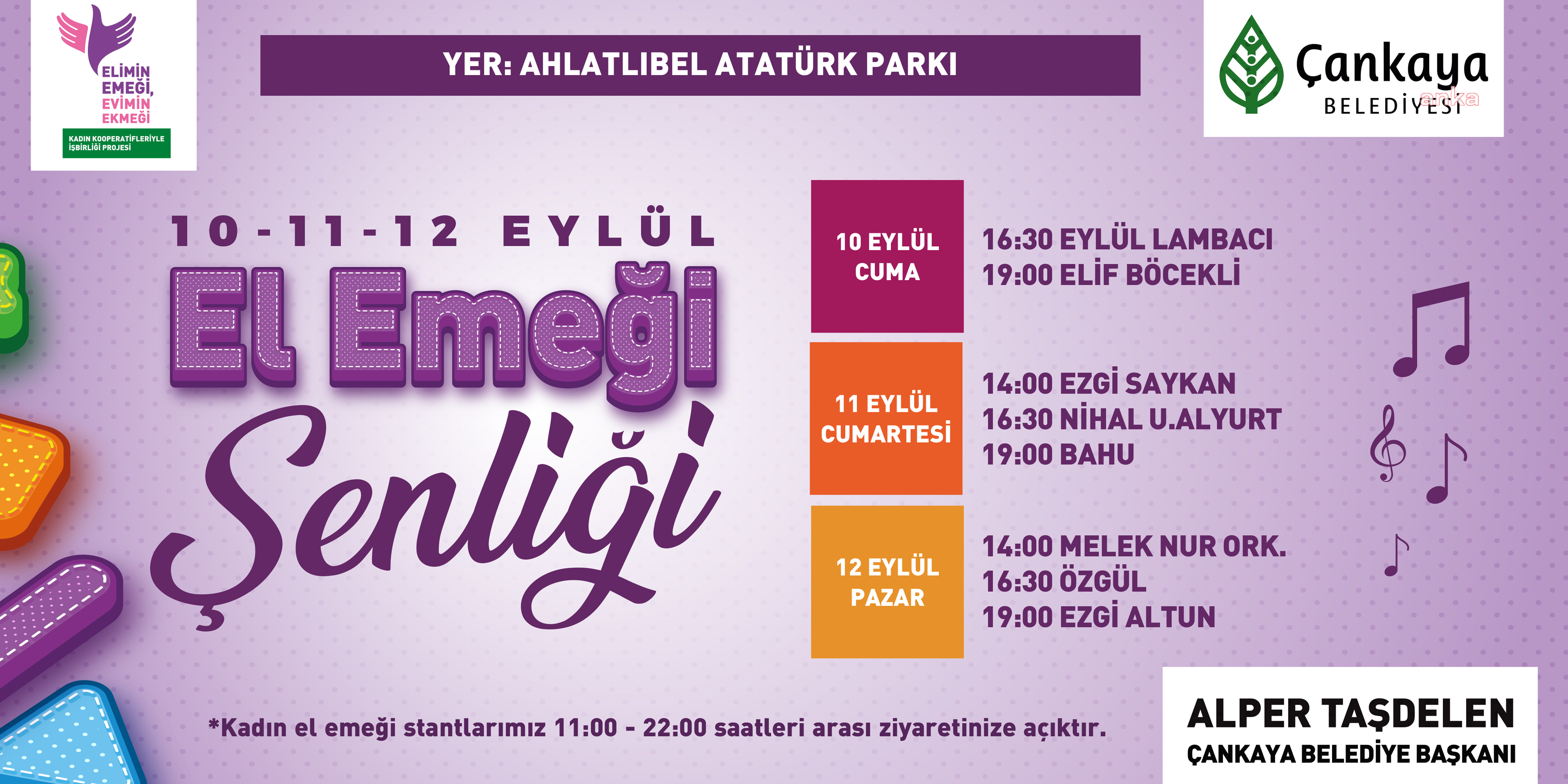 ÇANKAYA BELEDİYESİ'NİN “EL EMEĞİ ŞENLİĞİ” 10 EYLÜL’DE BAŞLIYOR